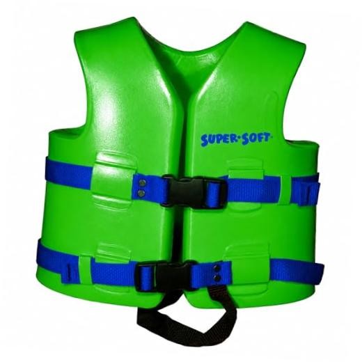 Super Soft Child Life Jacket USCG Approved Vinyl Youth X-Small Fierce Green