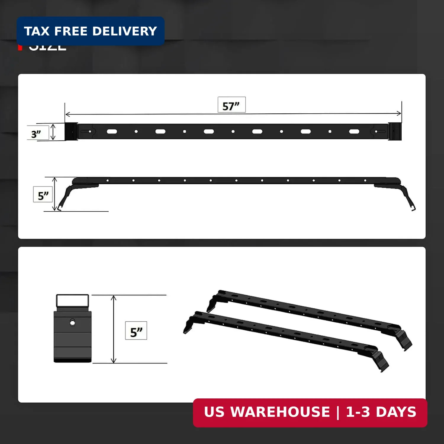 Steel Maximum Load 300 lbs Roof Rack Bars Kayak Cargo Carriers Crossbar roof Rac