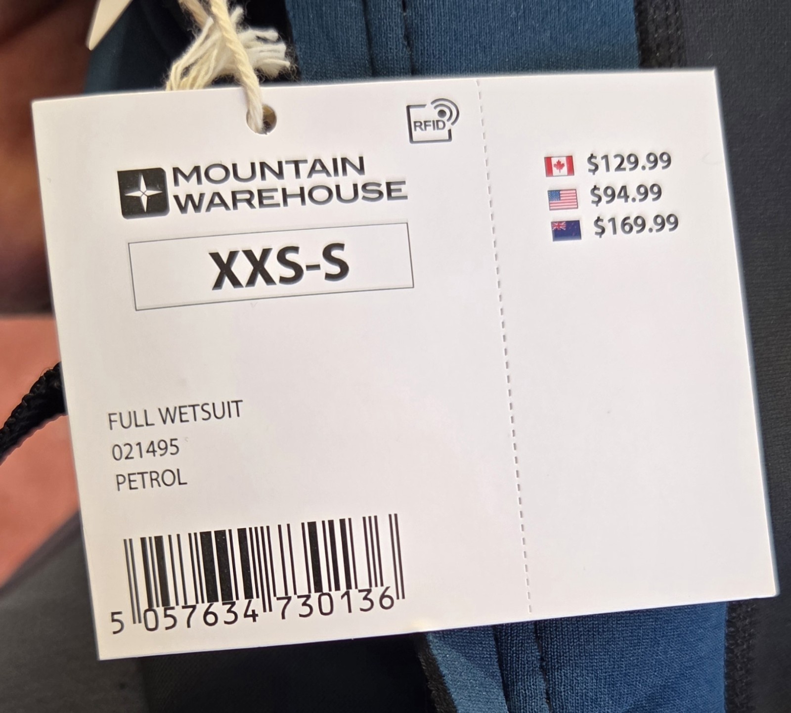 NEW Mountain Warehouse Full Neoprene Wetsuit XXS-S Contour Fit Flat Seams Tags