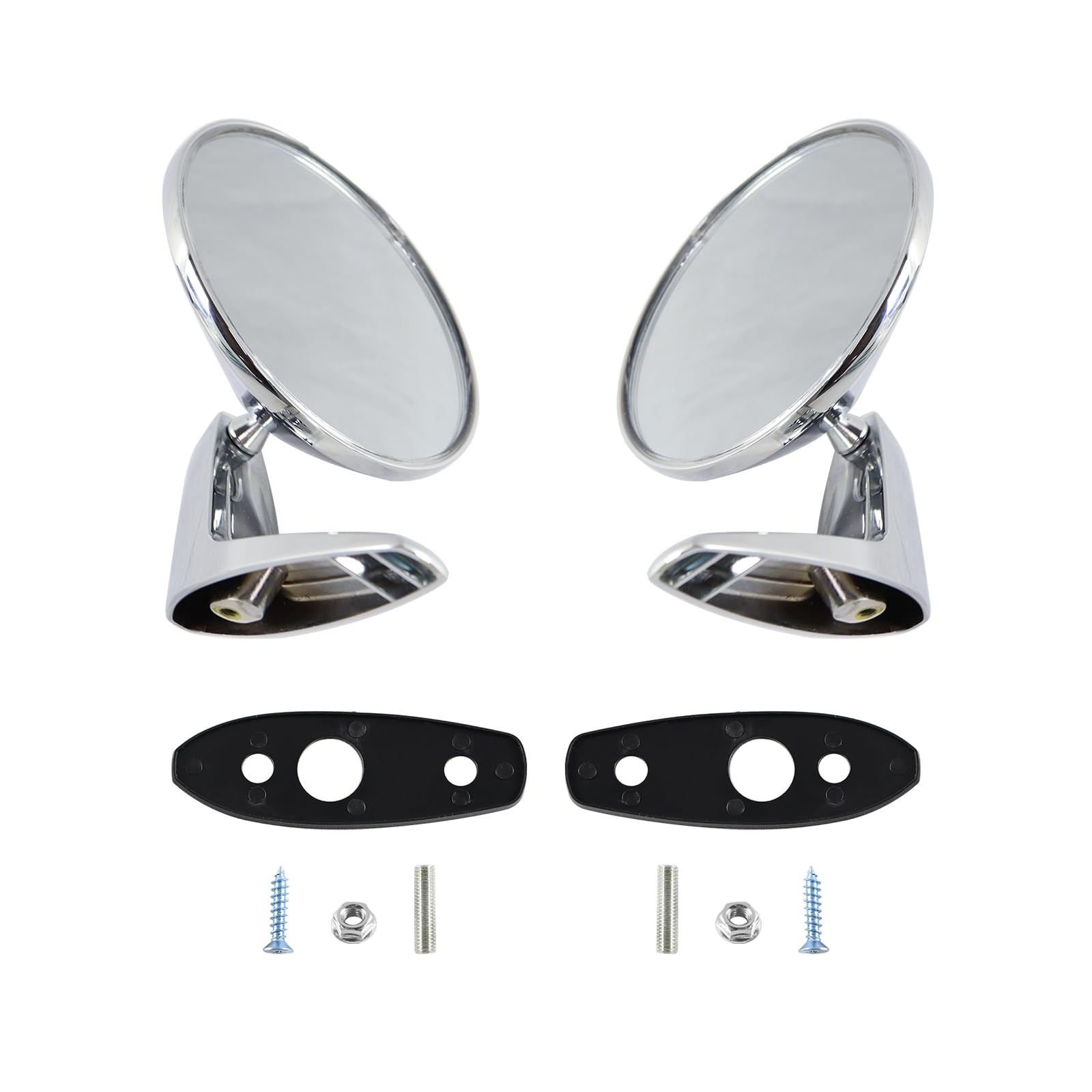 2PCS Chrome Door Mirror Set For 1966 – 1975 Dodge Plymouth Exterior Rearview