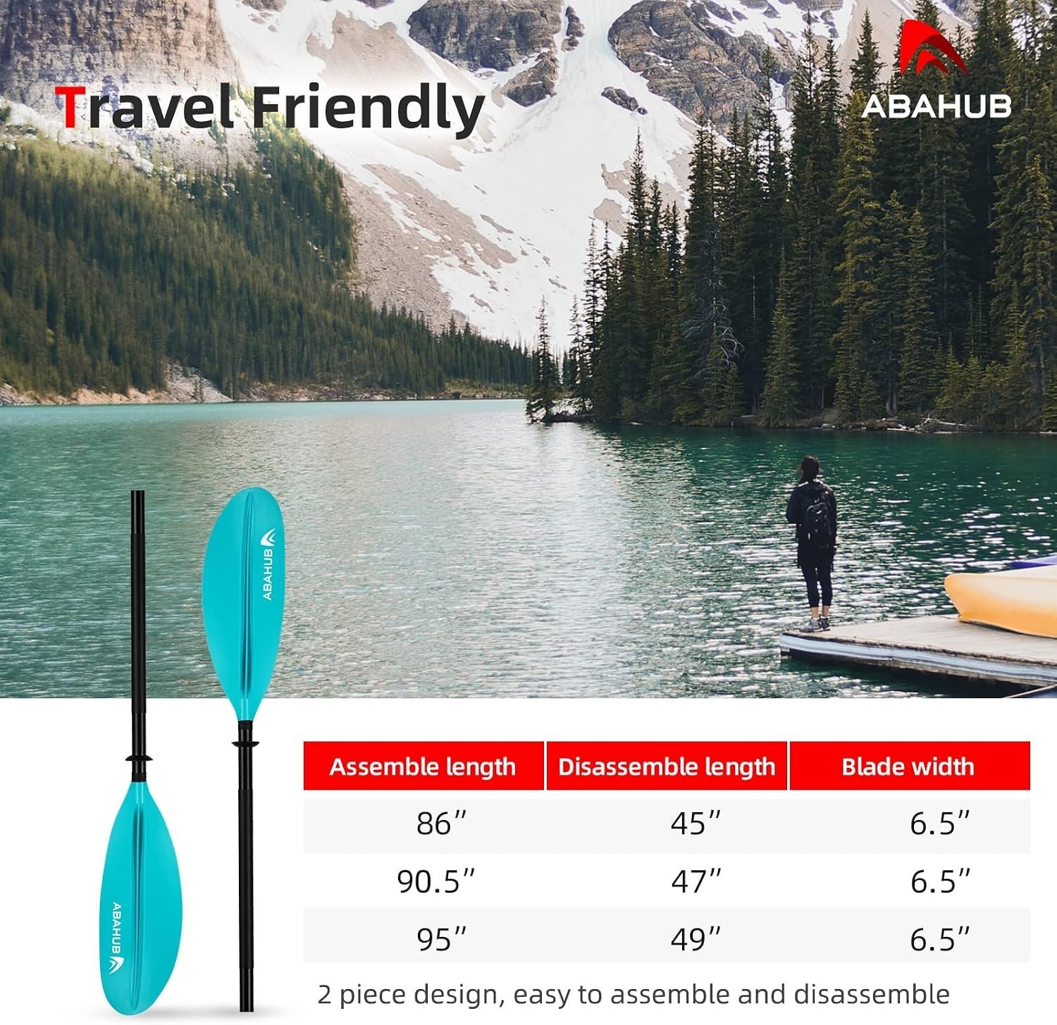 95-Inch Kayak Paddle for Beginners & Intermediates – Multiple Colors