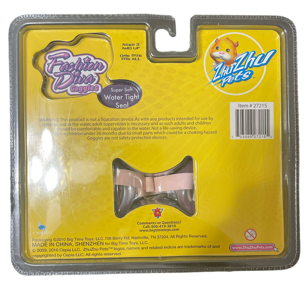 Zhu Zhu Pets Fashion Diva Kids Swim Goggles NEW Sealed