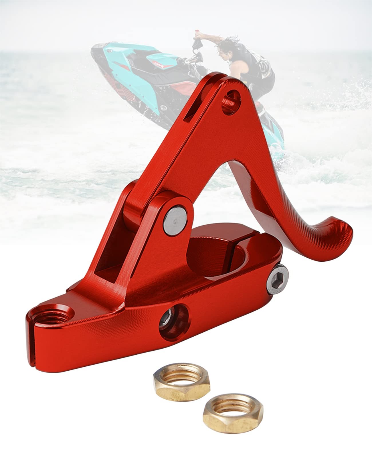 KEMIMOTO Jet Ski Throttle Silver Red Aluminum