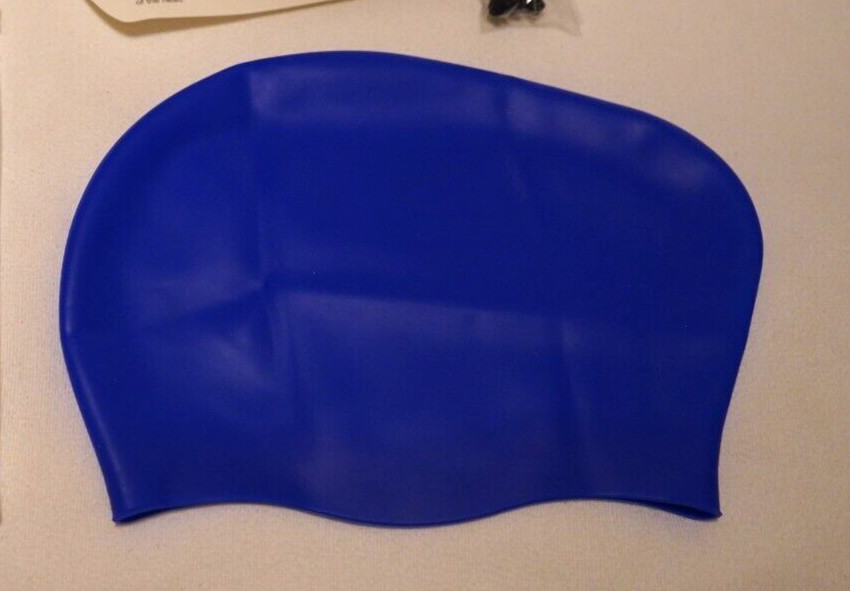 100% Silicone DSANE Swim Cap Royal Blue Nose Ear Plugs New NWOT
