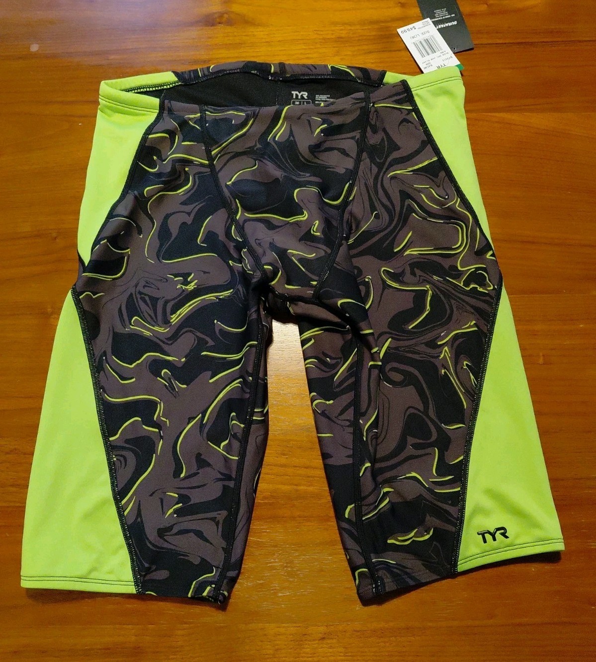 TYR Durfast Elite Blade Splice Jammer Galaxy Black/Lime Mens Size 36 Large