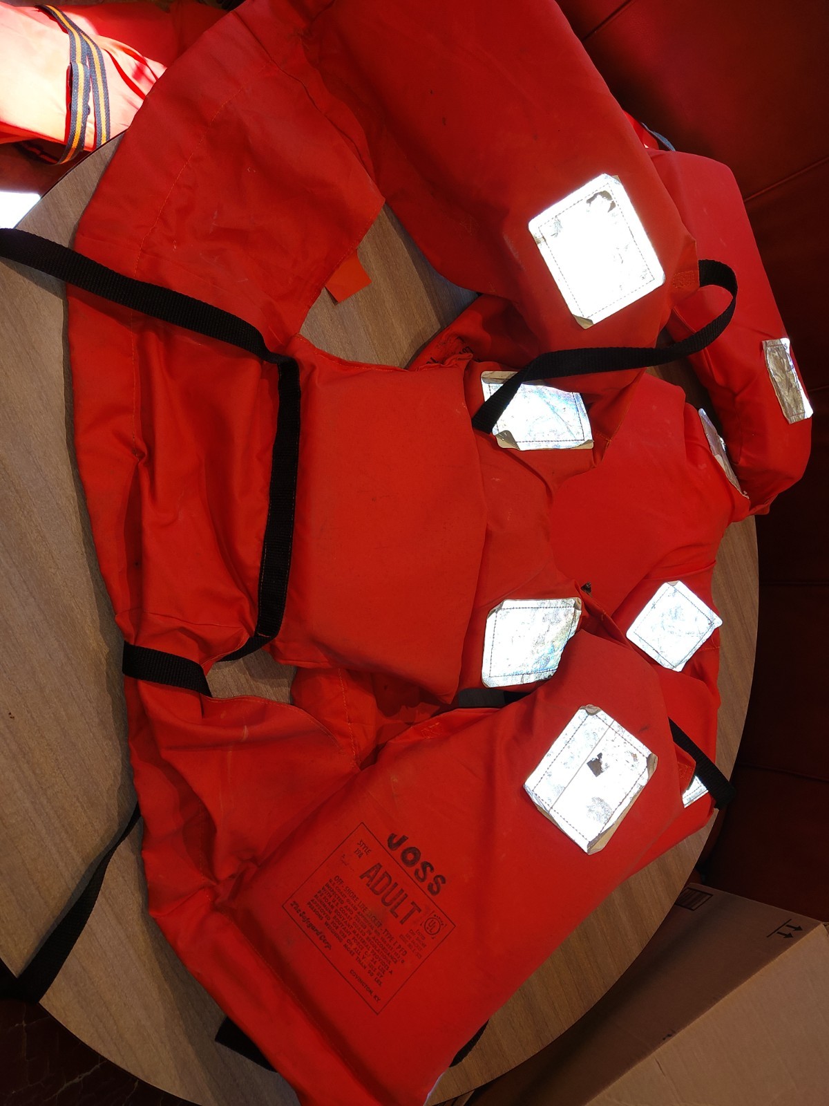 2 off shore life jackets adult type 1. The Safegard Corp style 198