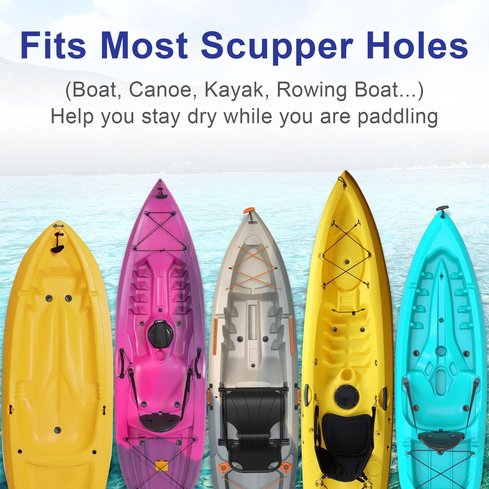 12 Pack Universal Kayak Scupper Plugs, Rubber Drain Plugs, Kayak Hole Stopper…