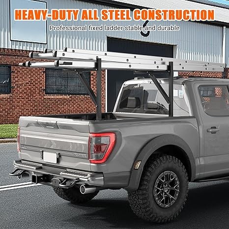 19-34″ Extendable Truck Ladder Rack Truck Rack 44.5-49.5″ Adjustable 250 Lbs