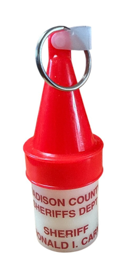 Floating Buoy Keychain-Orange White Glow in the Dark Sheriff’s Dept. Advertising