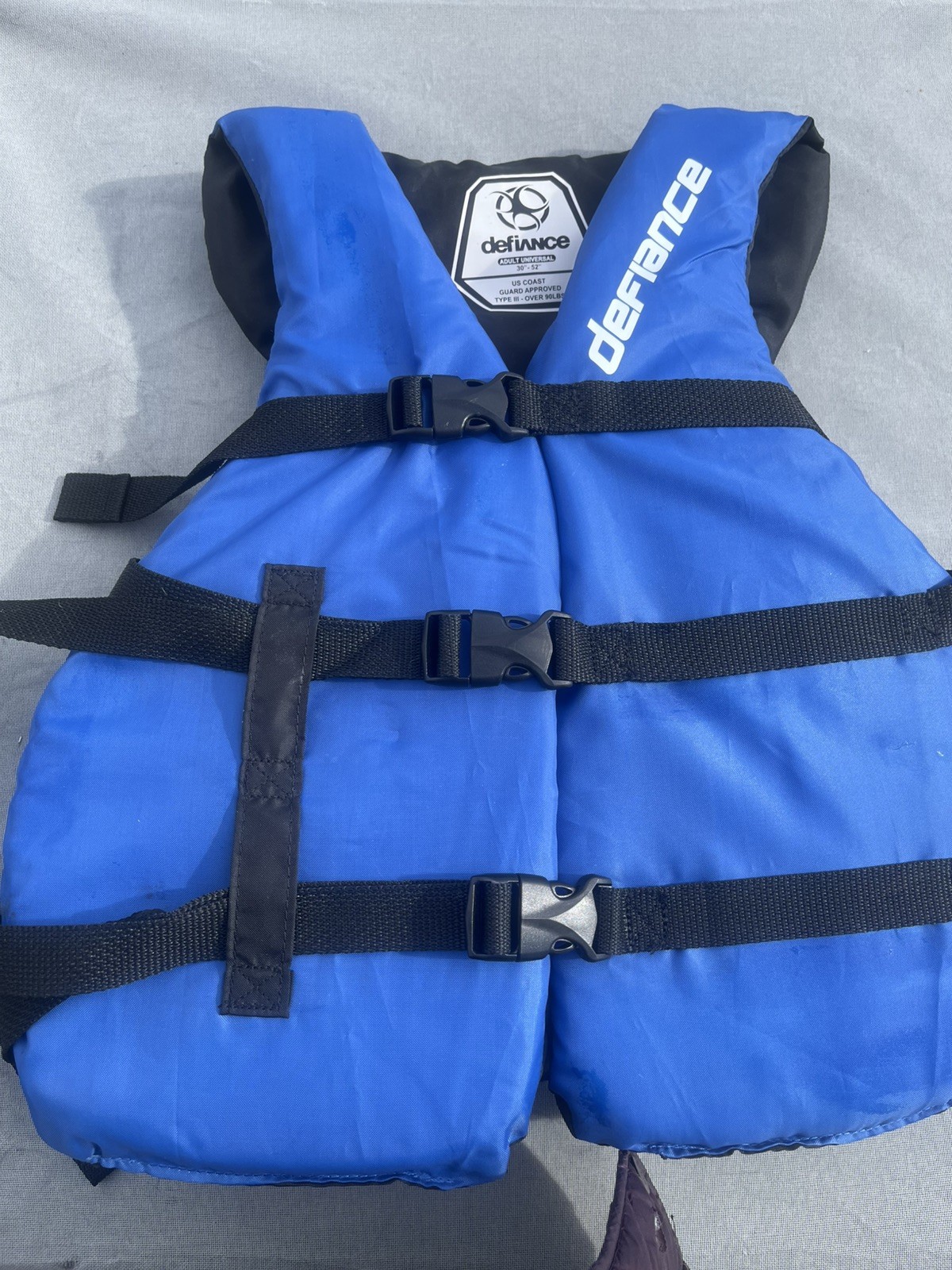 Defiance Life Jacket Adult Universal Type III 30-52″ Chest, Over 90 lbs. Blue