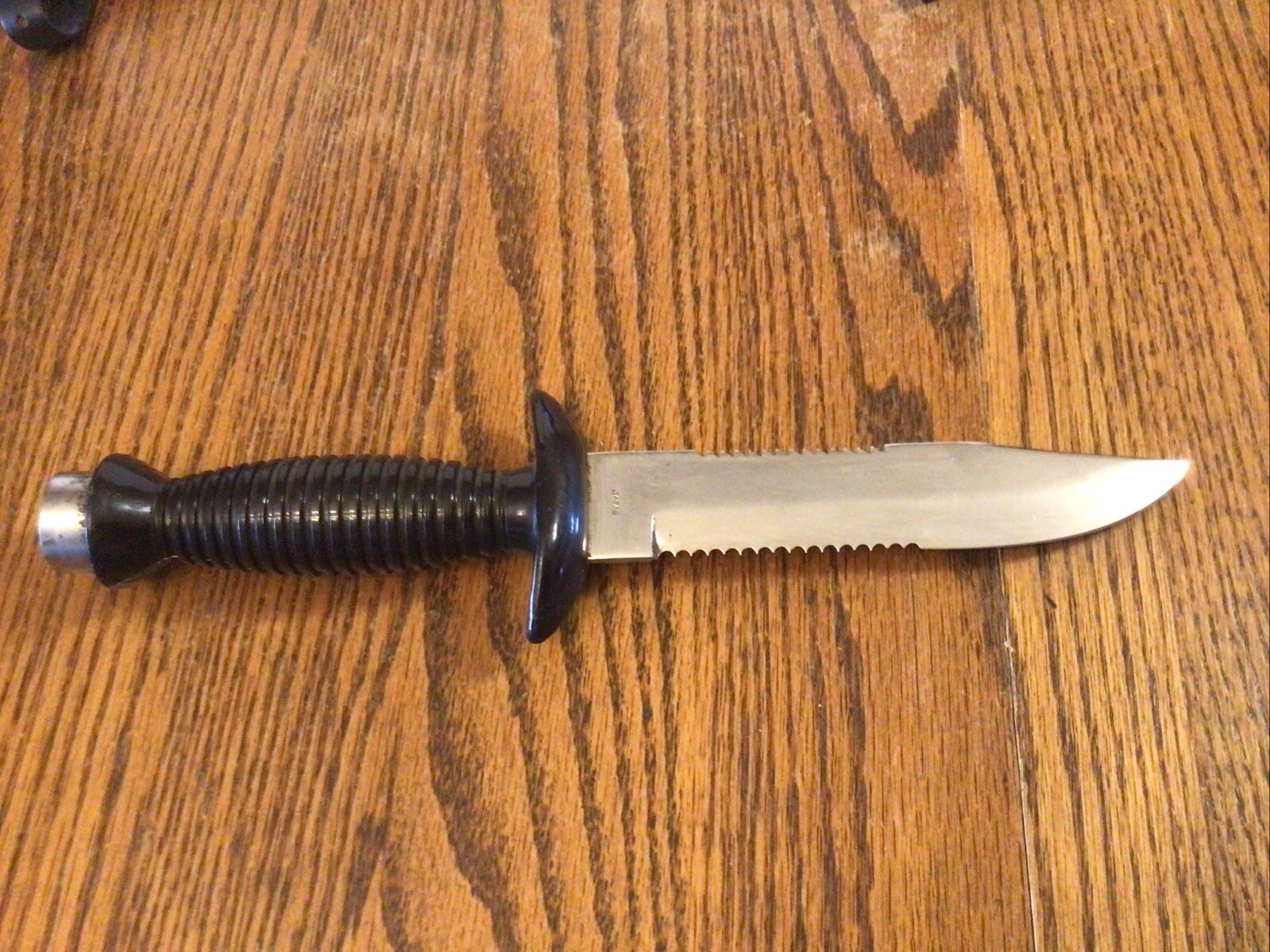 Eternal Diving Knife w/rubber sheath,Stainless Steel made Japan,used condition