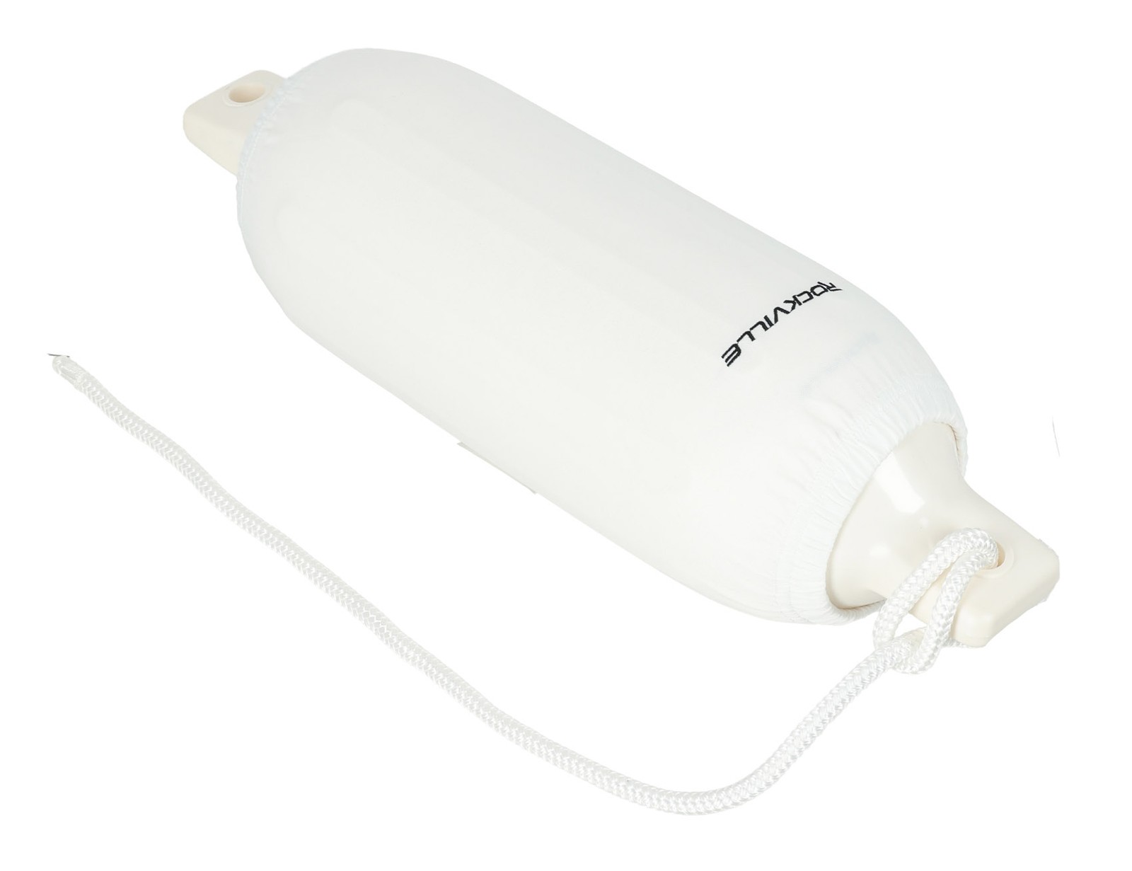 Rockville FEN465-WHITE Boat Fender Package 4 Bumpers 6.5″x23″, 4 Covers, 4 Lines