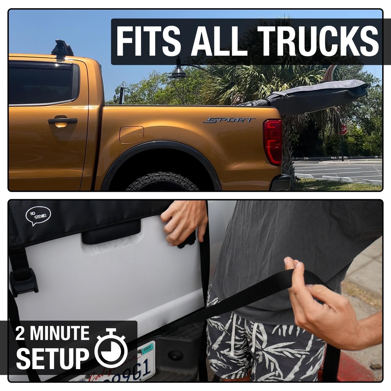 Surfboard Truck Rack – Durable Pad Fits All Tailgates – ‘No Scratch’