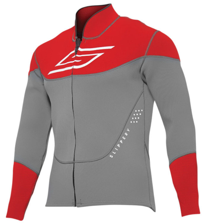 SLIPPERY BREAKER JOHN & JACKET FULL NEOPRENE WETSUIT CHARCOAL/RED MEN’S 2X-LARGE