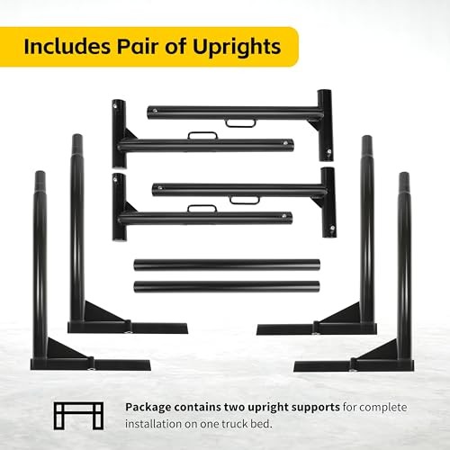 50241 Adjustable Steel – No Drill Installation, 500 lbs Truck Ladder Rack