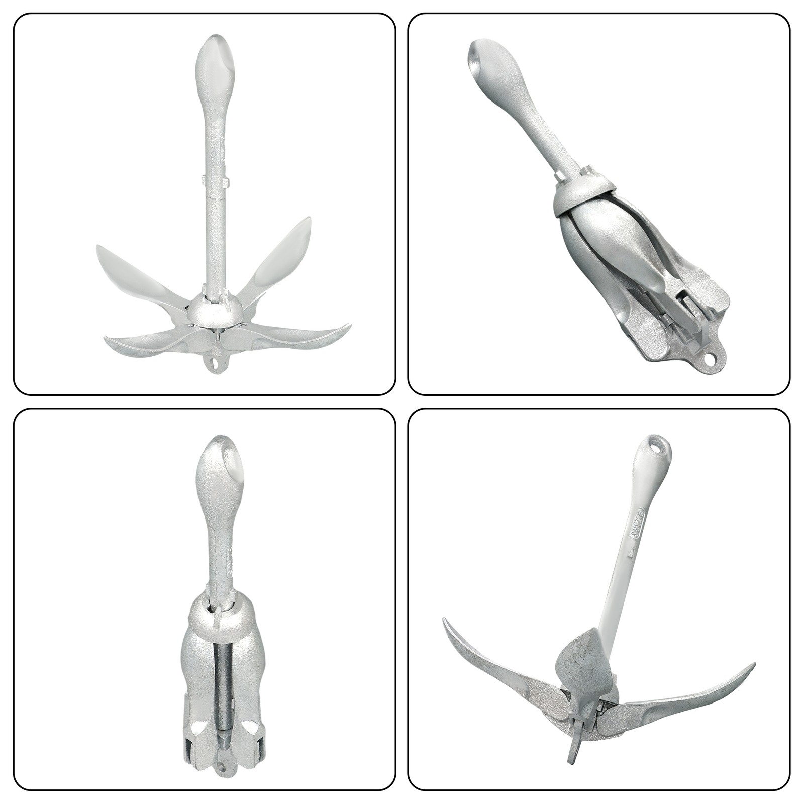 Folding Grapnel Anchor Kit 1.5LB/3.3LB/5.5LB/7.05LB For Canoe Kayak Raft Boat