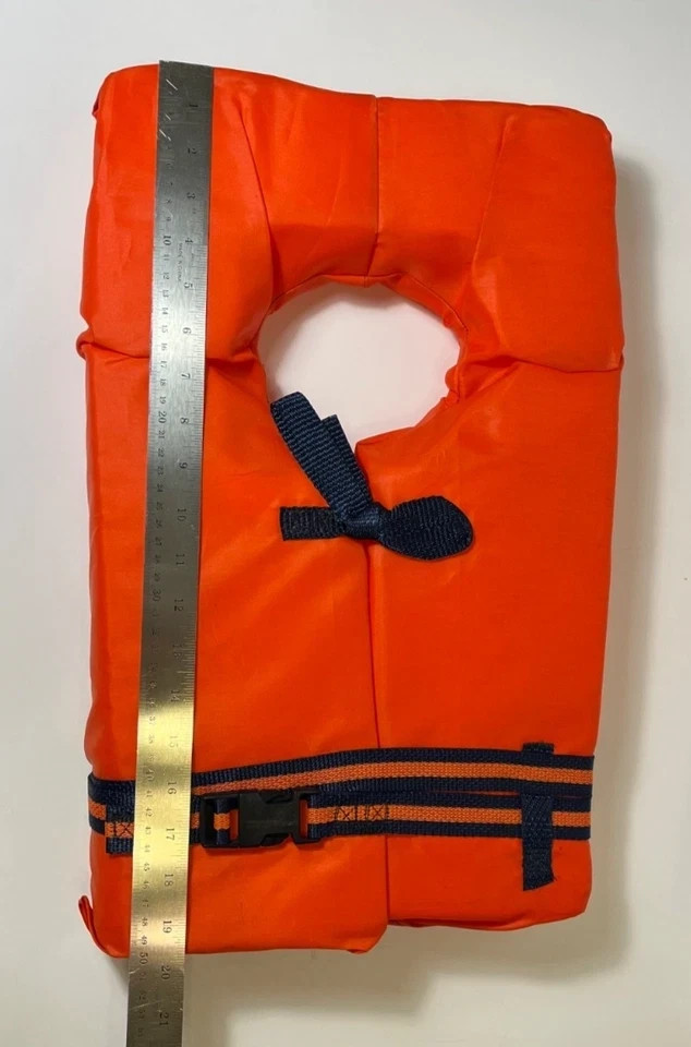 Adult’s Kent Buoyant Life Vest Supports Over 90 lbs Neon Orange TYPE 2-P.F.D USA
