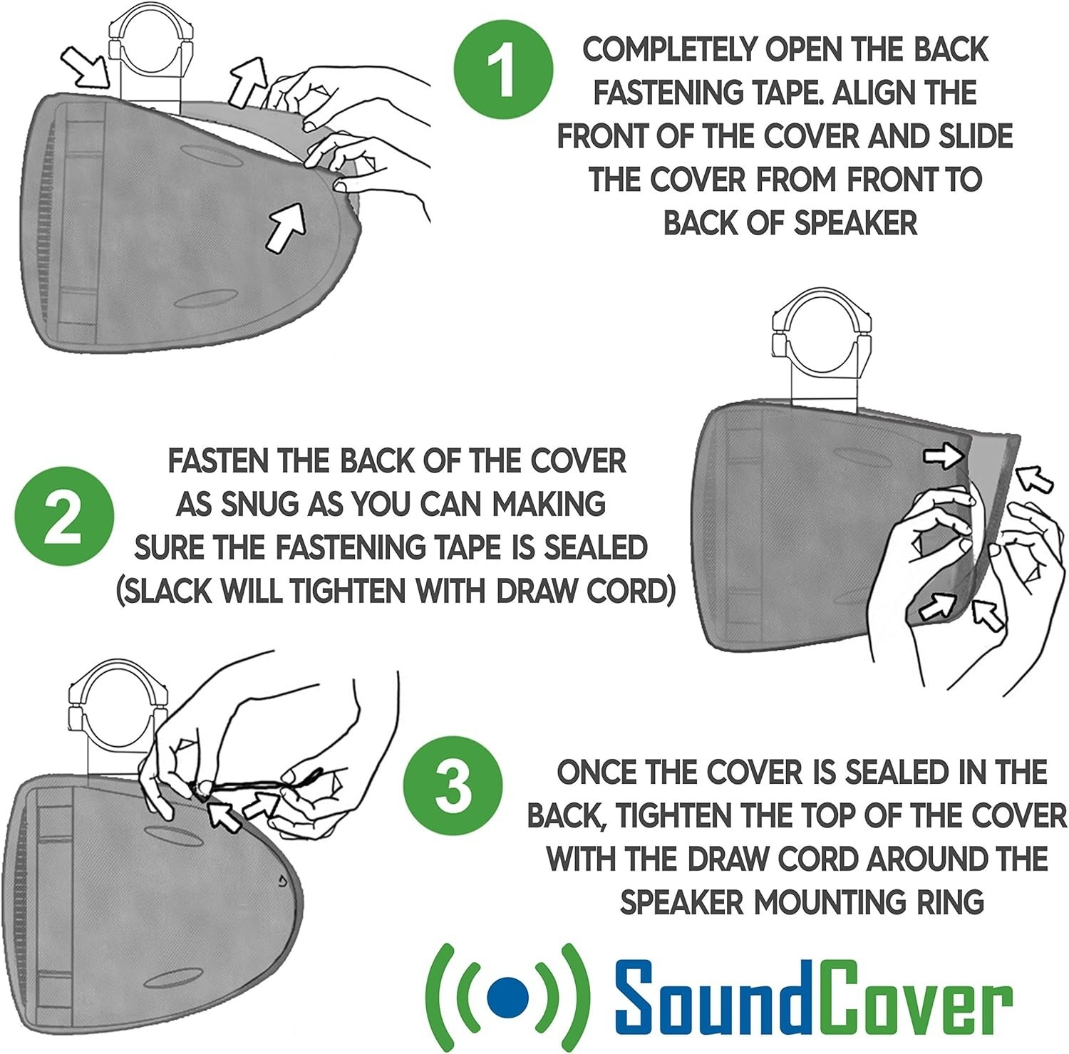 Water-Resistant Wakeboard Tower Speaker Covers with UV Protection – Small Size