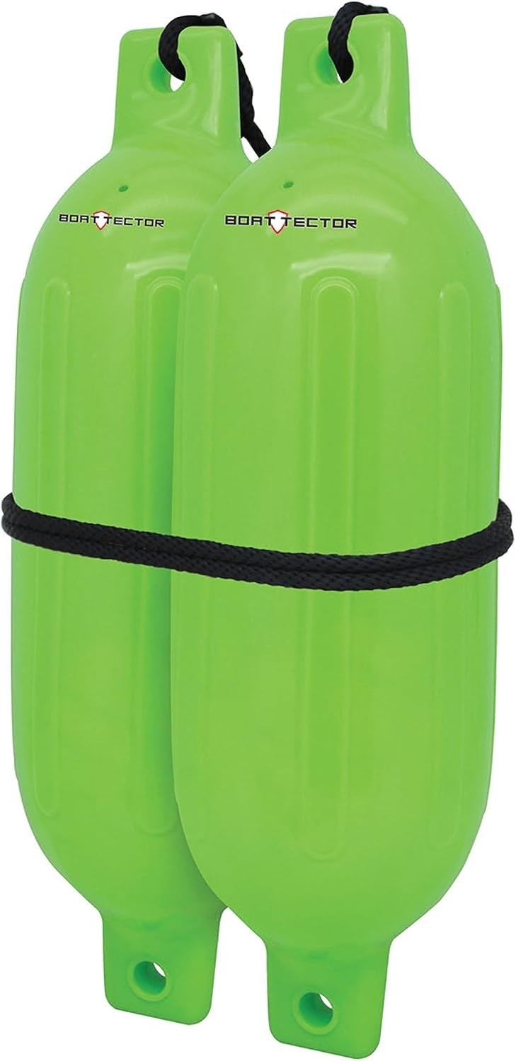 2-Pack BoatTector Inflatable Fenders – 4.5″ x 16″ for Superior Boat Protection