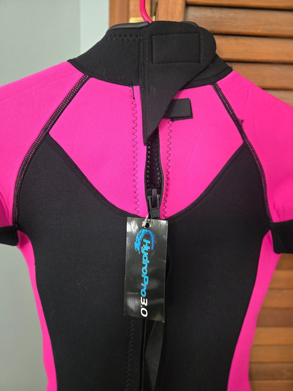 HydroPro 3.0 Wmn Full Length Wetsuit Long Sleeve/Pant 1-Piece Pink/Black 3mm XS