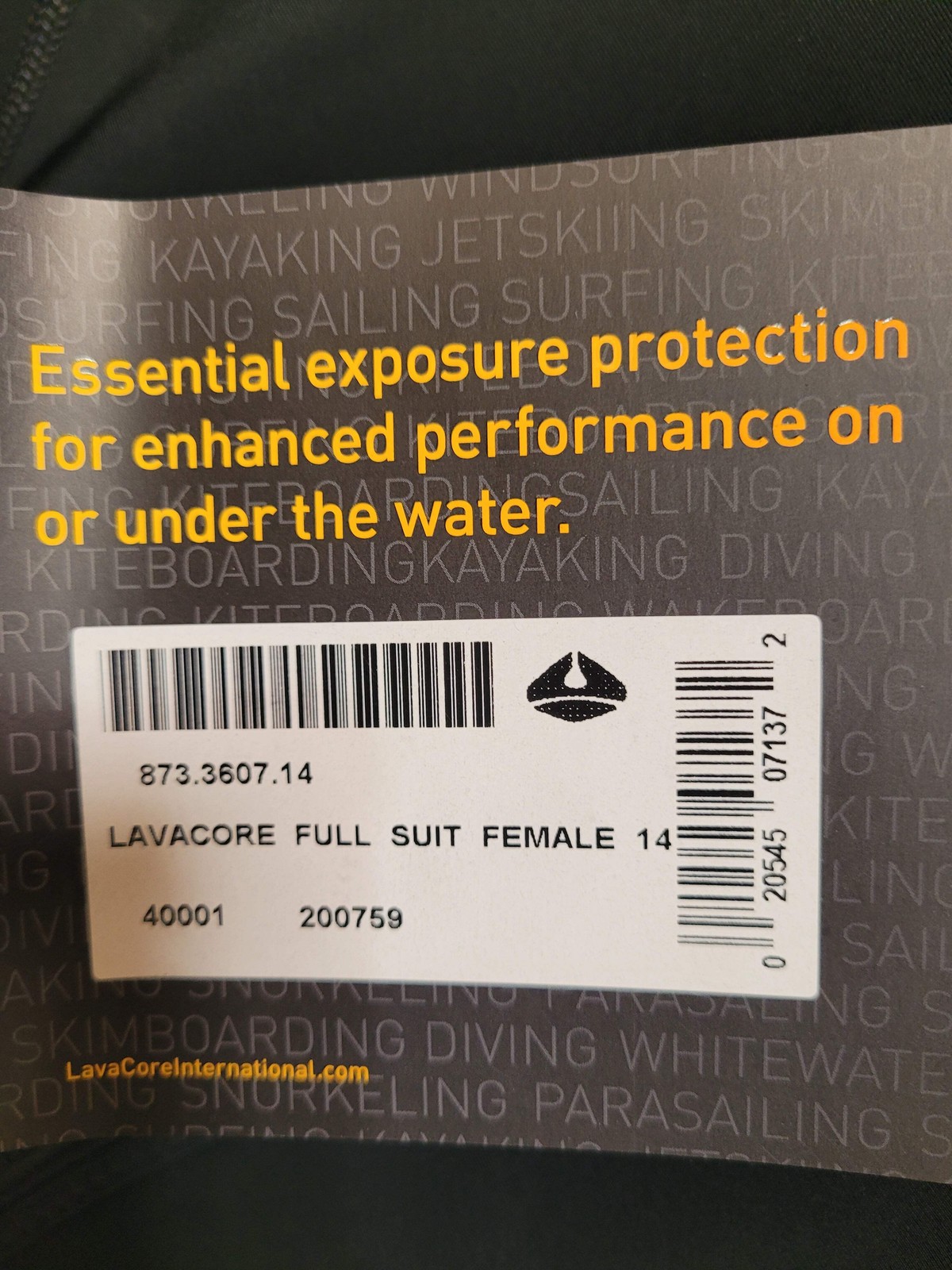 Lavacore Polytherm Trilaminate Full Suit Ladies 14