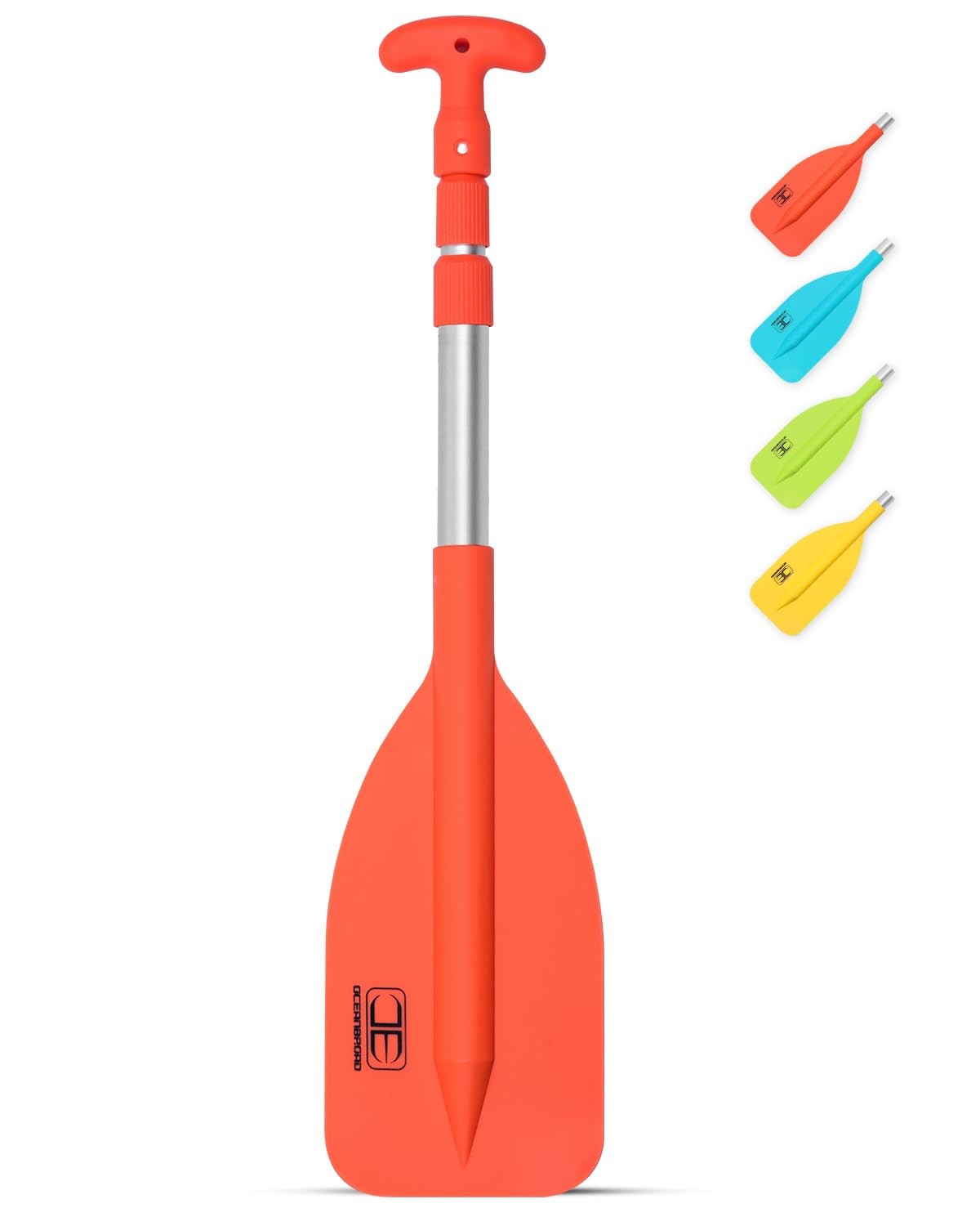 OCEANBROAD Telescoping Emergency Paddle 21”-42”(1-pack), Orange