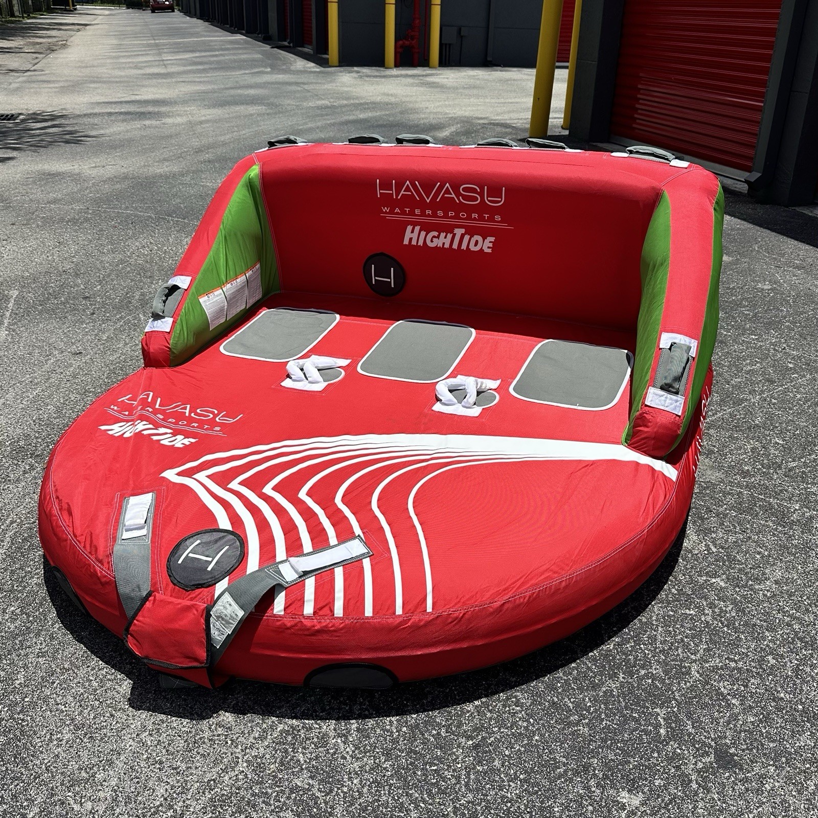Towable Tube for Boat 1-3 Person Inflatable Raft w/ Rope Pump 510 lb Cap