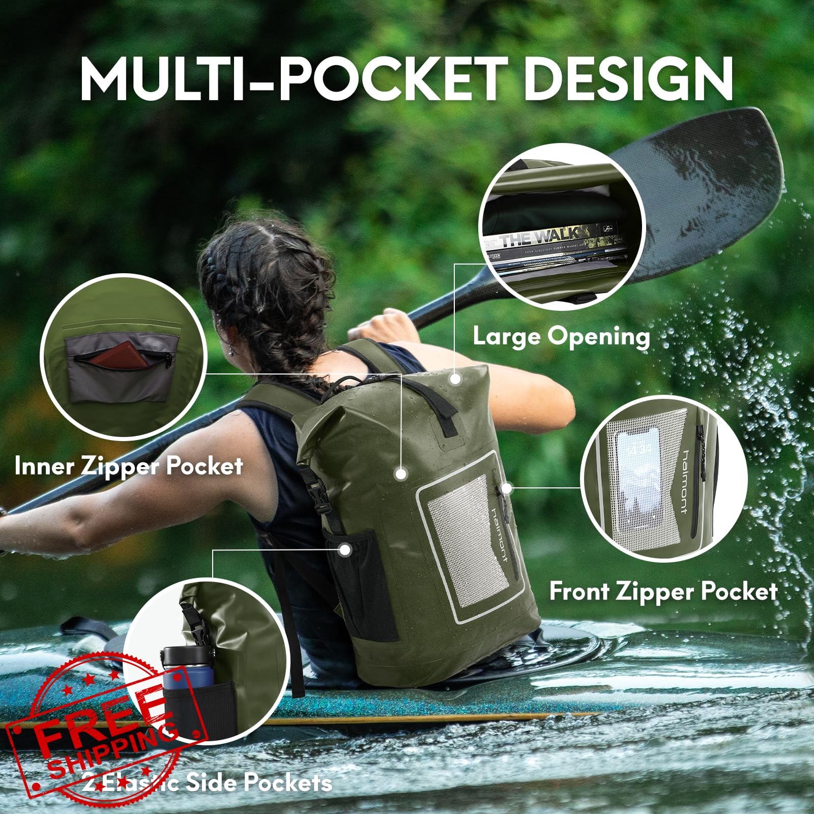 Haimont 30L Dry Bag Army Green