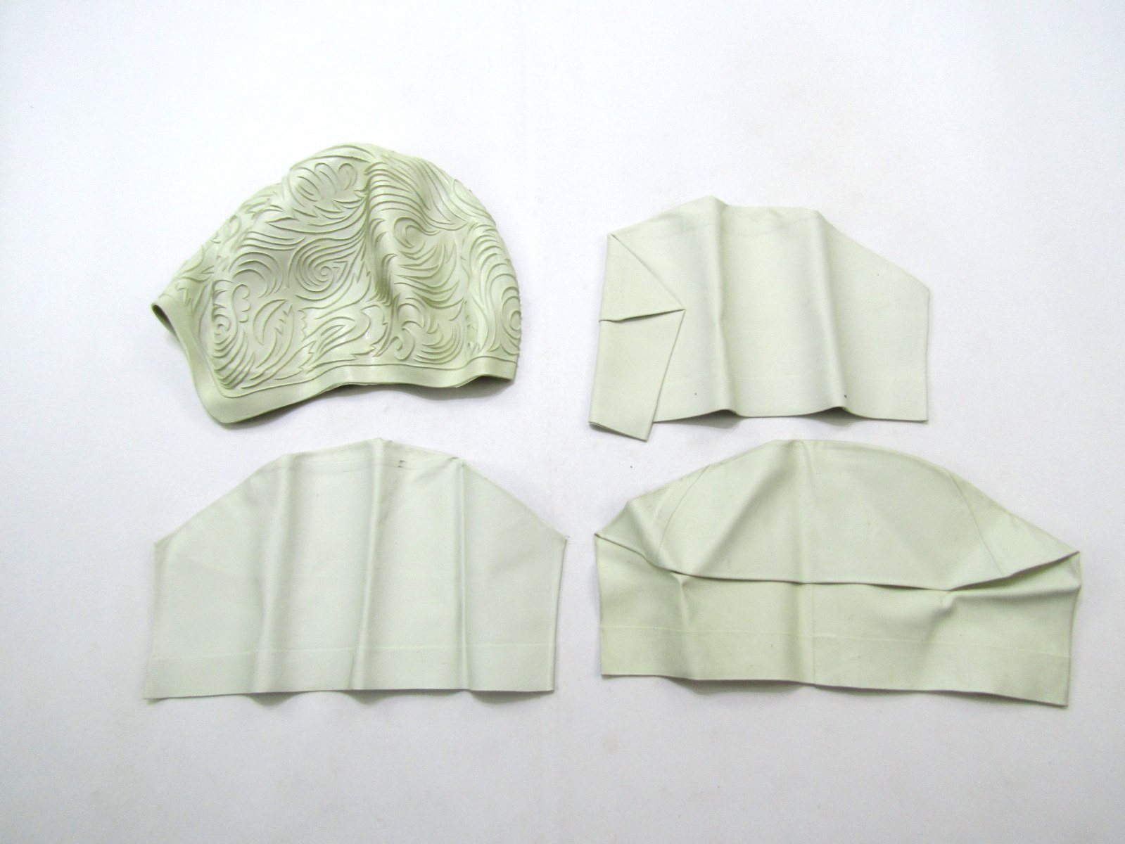 VTG Britmarine Adult Swim Caps Pack of 4 Various Styles Rubber Off-White Beige
