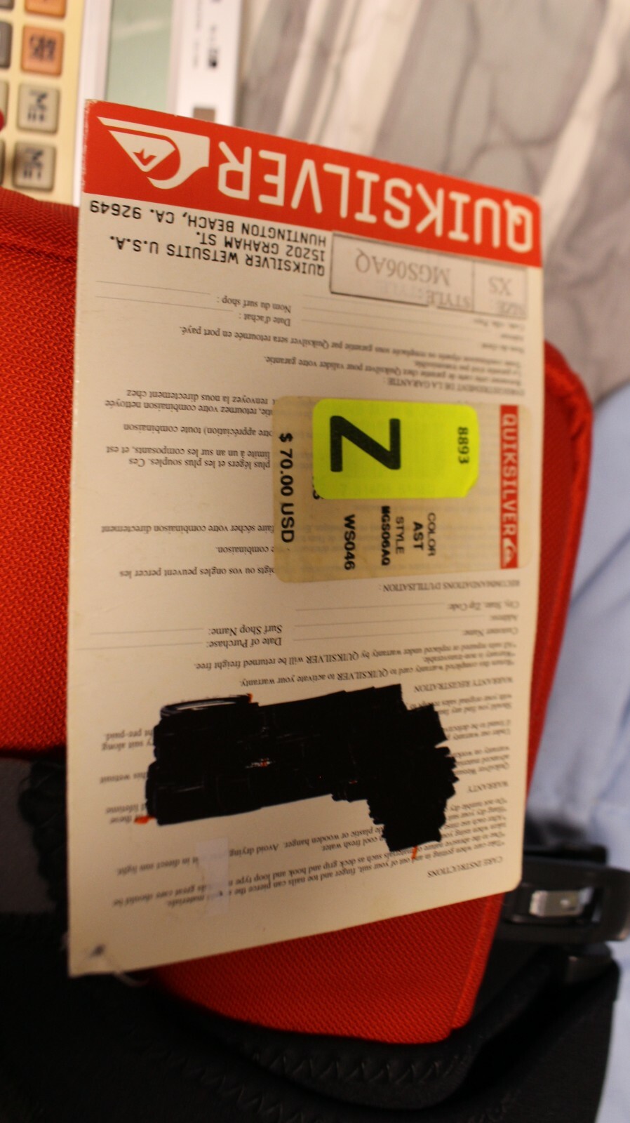 NWT Quicksilver Black/Gray Style #MGS06AQ Wetsuit Size XS Measurements Below