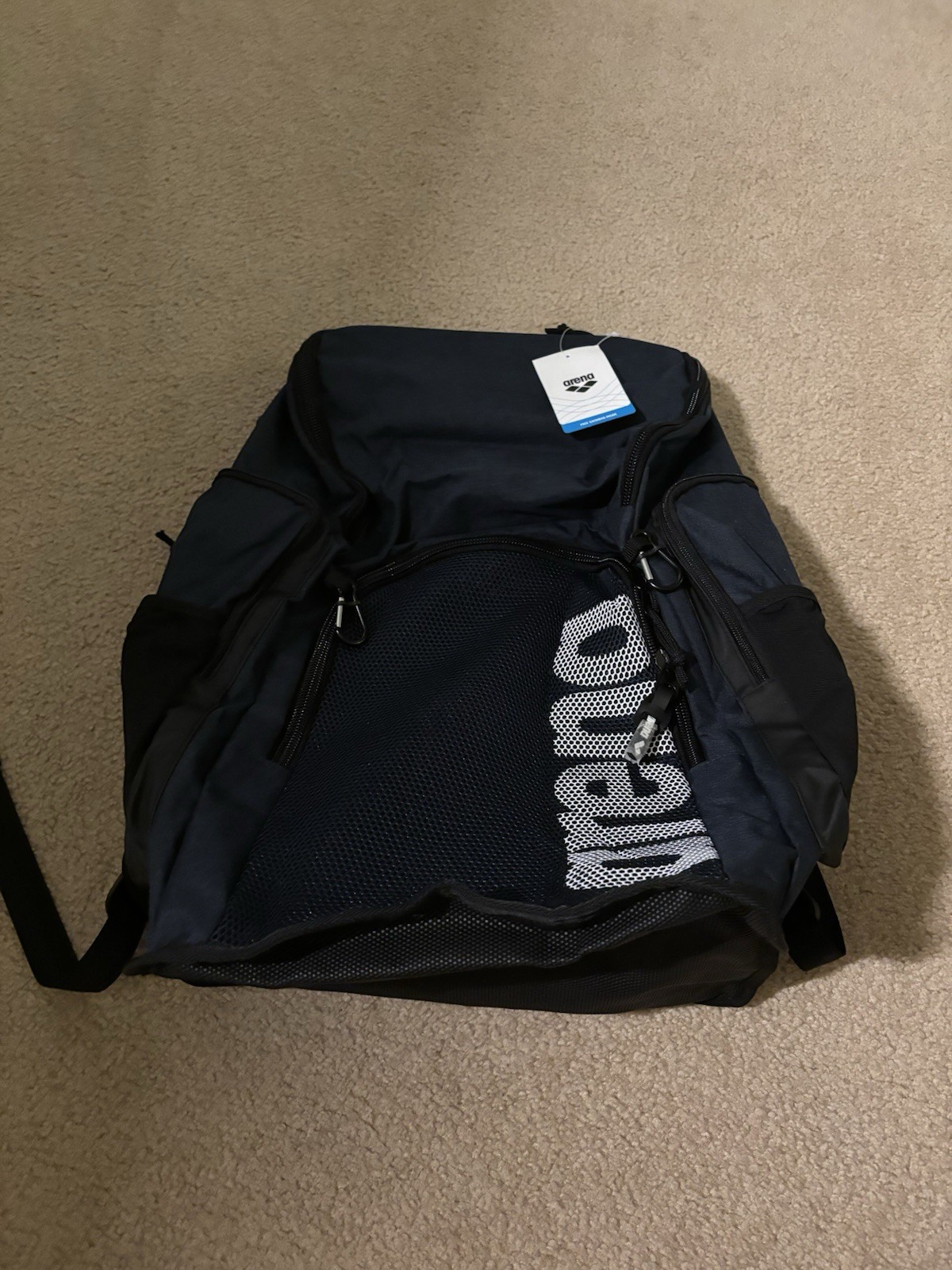 Arena Swim Bag Navy Swim Team 45 Liters Athletic Sports Mesh Large Capacity