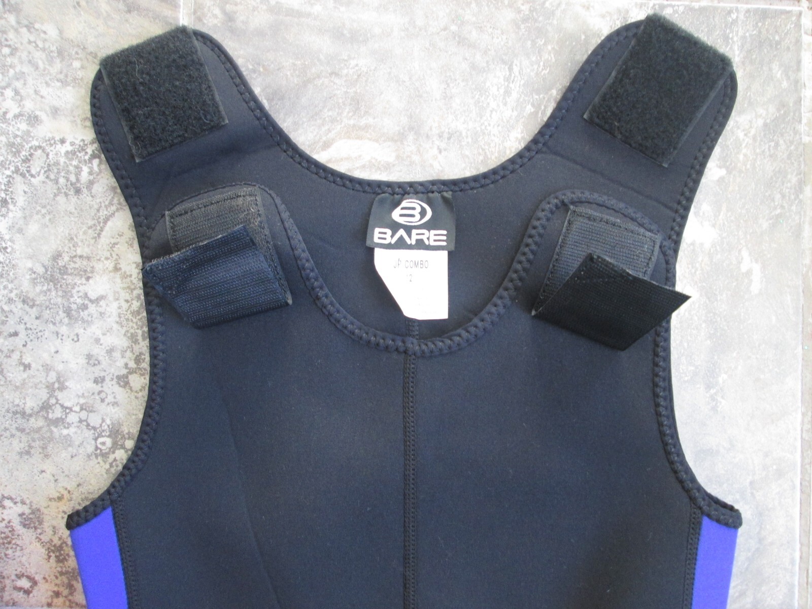 Wet Suit Youth Size 12 BARE JR Combo 2-Piece Black Red Blue Nylon Neoprene Surf