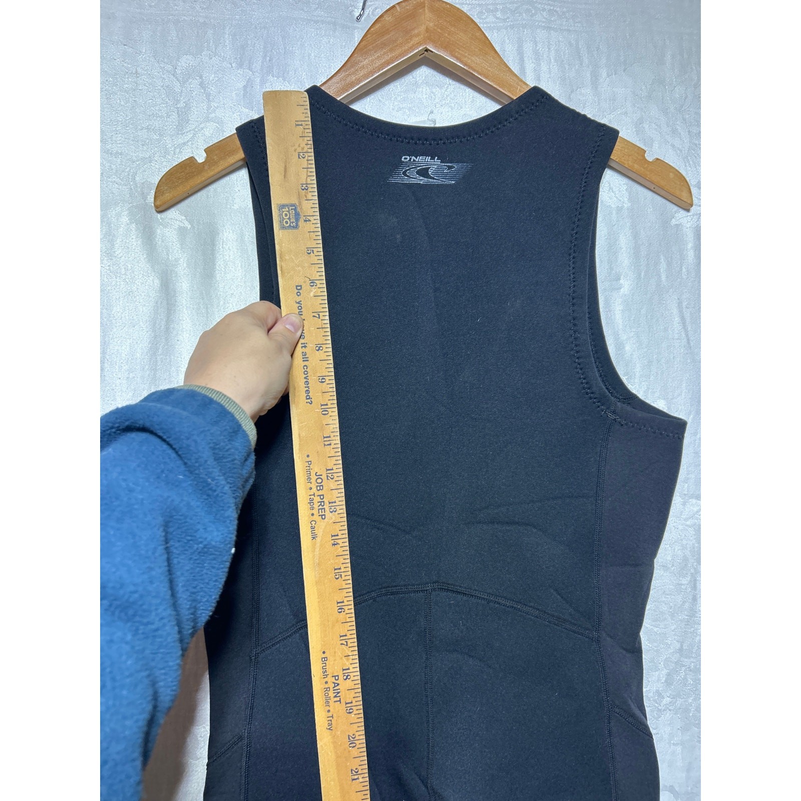 O’Neill Full Wetsuit Black Gray Sleeveless Long Pants Zip Ankles