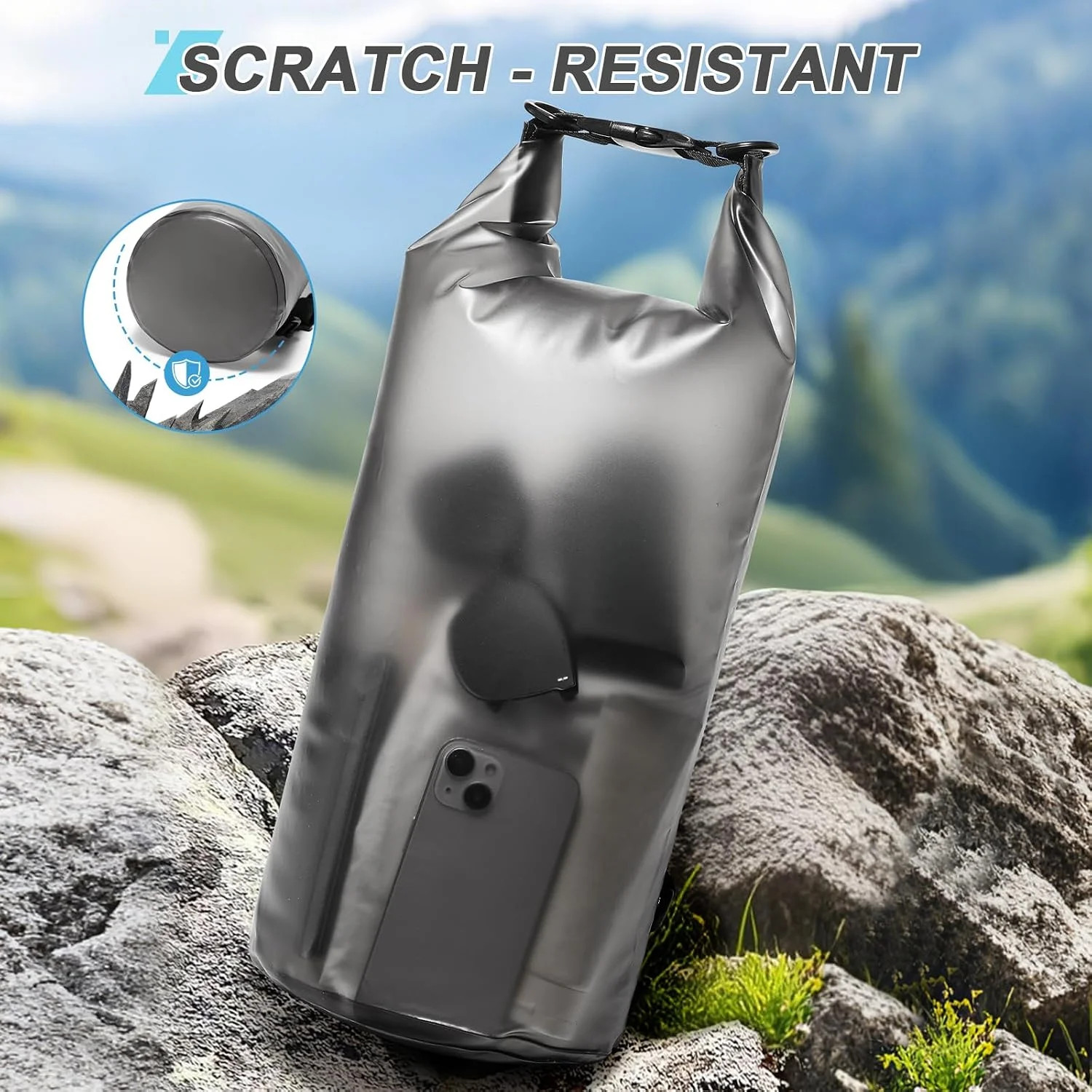 Dry Bags for Kayaking Waterproof, 5L/10L Dry Storage Bag, Roll Top Wet Bag for S