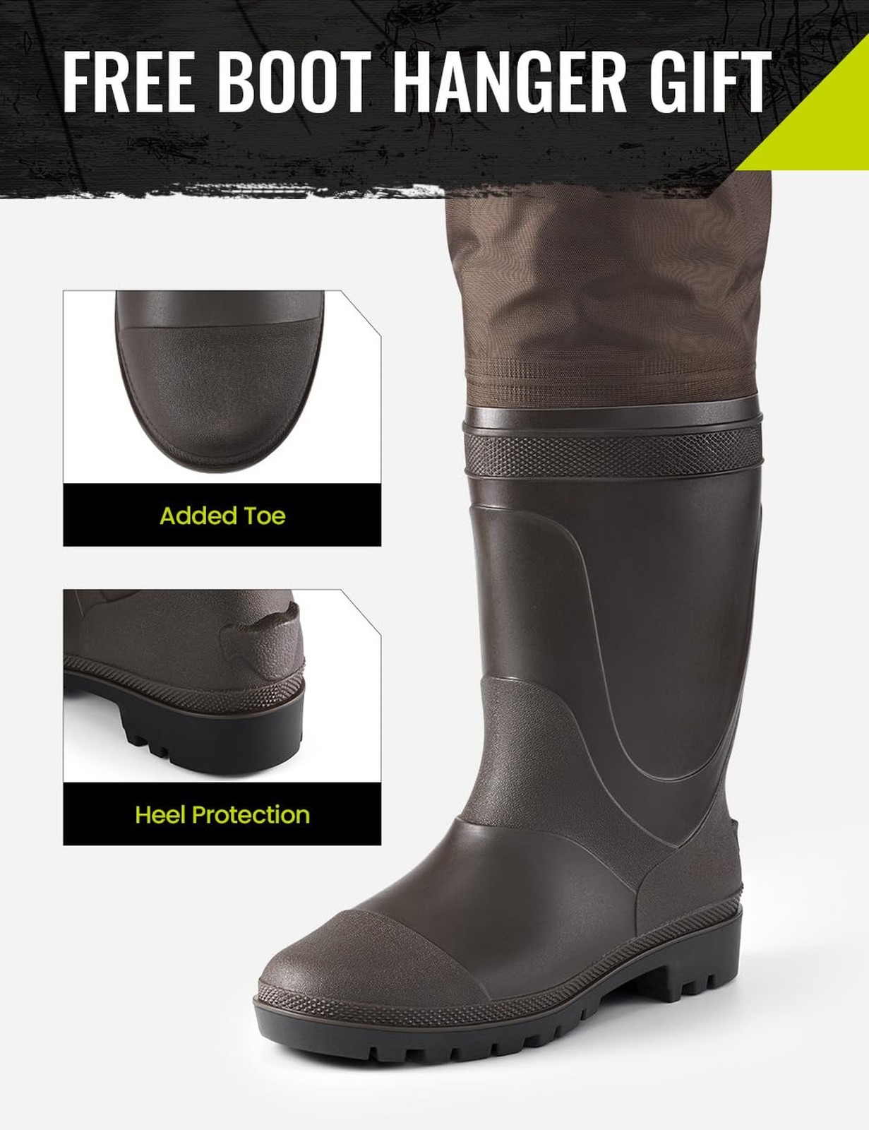 TIDEWE Hip Wader, Lightweight Hip Boot For Men and Women, 2-Ply PVC/Nylon Fis…