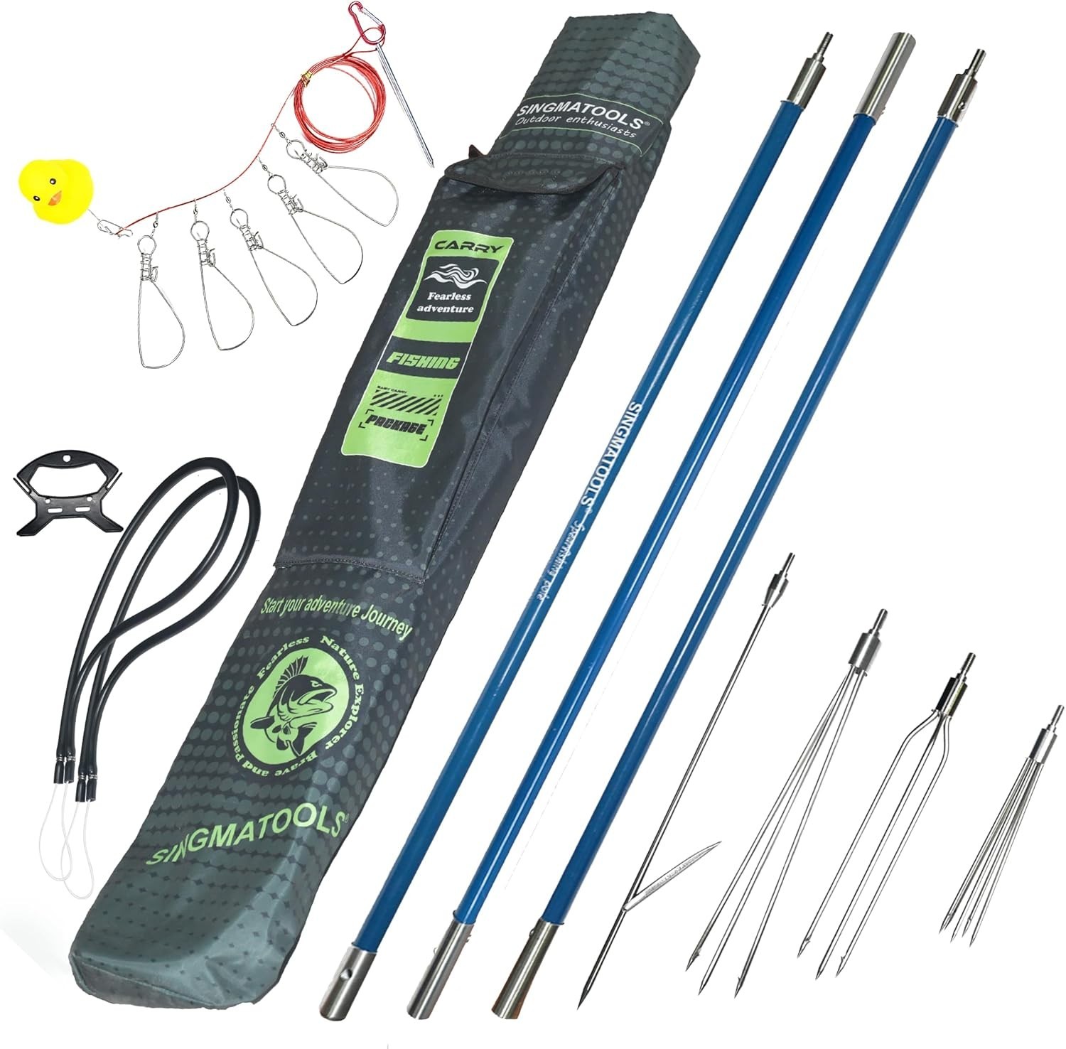 Spearfishing Pole Hawaiian Sling Fishing Spear Set Fiberglass Pole Spear Harpoon