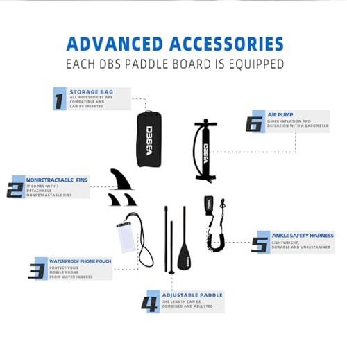 11 ft Inflatable Stand Up Paddle Board with Accessories, Extra Wide Paddle