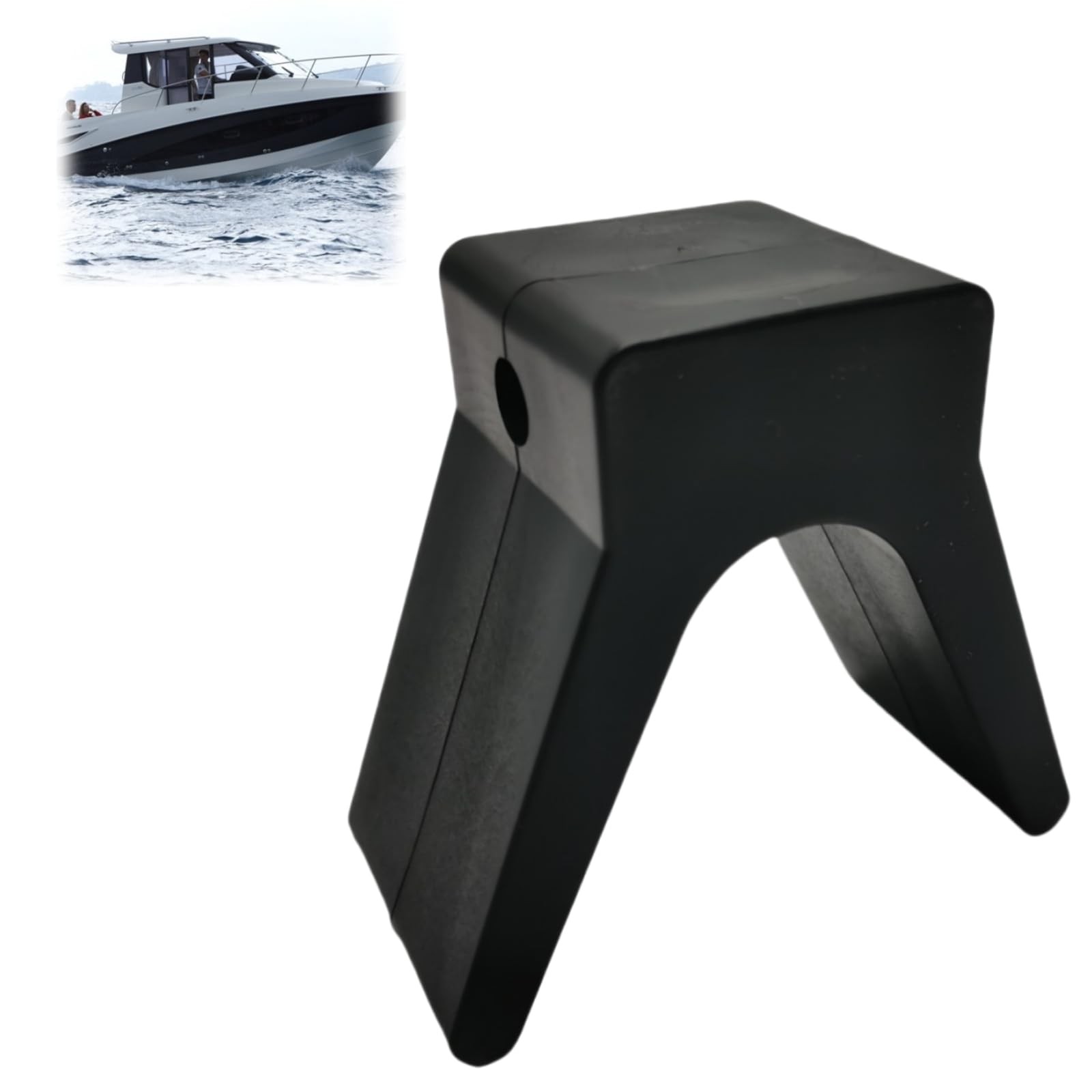Haokixin V-Shape Boat Trailer Bow Stop, 2″ Width 4″ V-Span Rubber y…