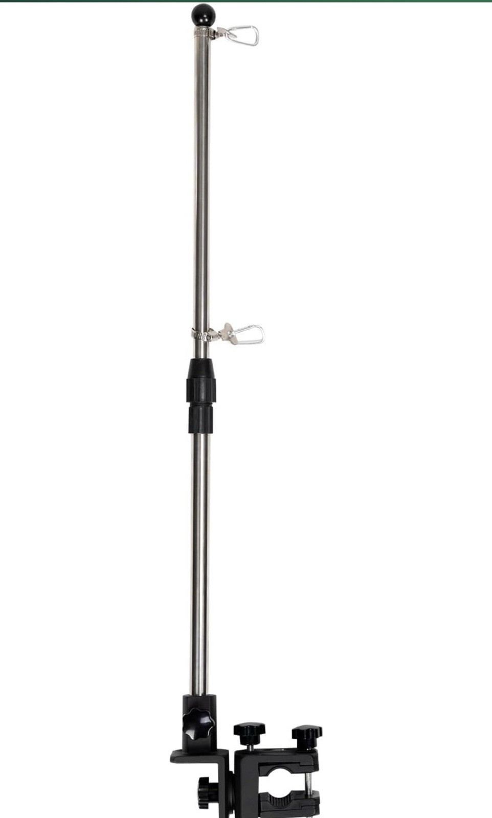 KEMIMOTO Stainless Steel Boat Flag Holder Pole Kit 360° Adjustable