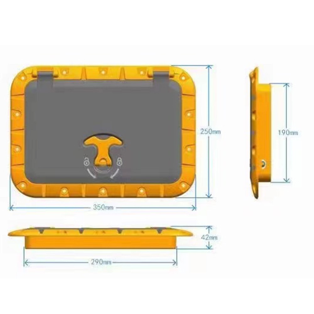 1piece Marine Deck Plate Square Hatch for pull Out Handle Hatch For