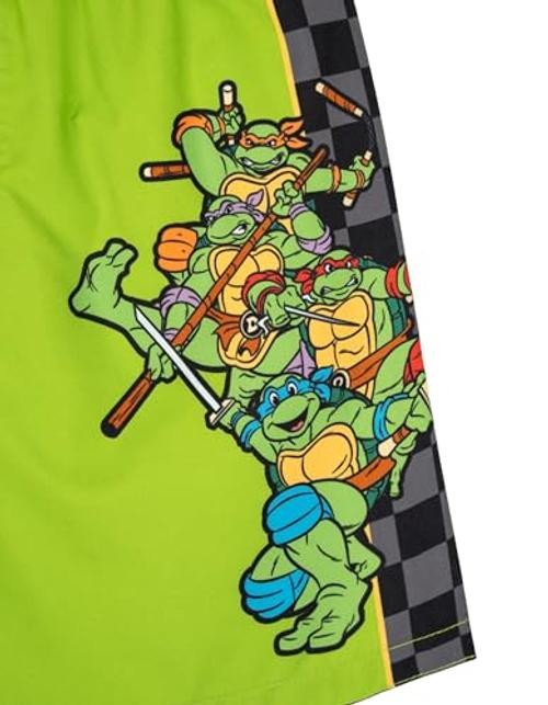 Turtles Rash Guard and Swim Trunks UPF 50+ Outfit Set Infant to Big 4T Green