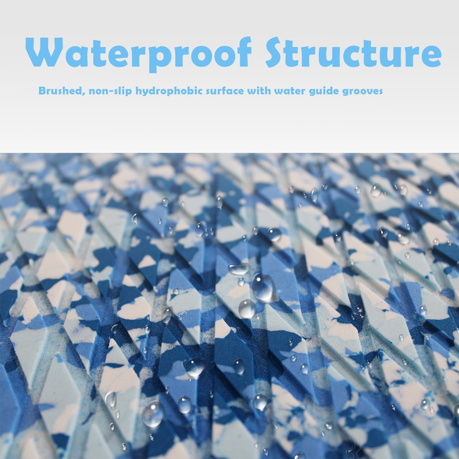 Blue Camo Stand Up Paddle Board Pad EVA Foam Boat Decking Teak Sea Flooring Mat