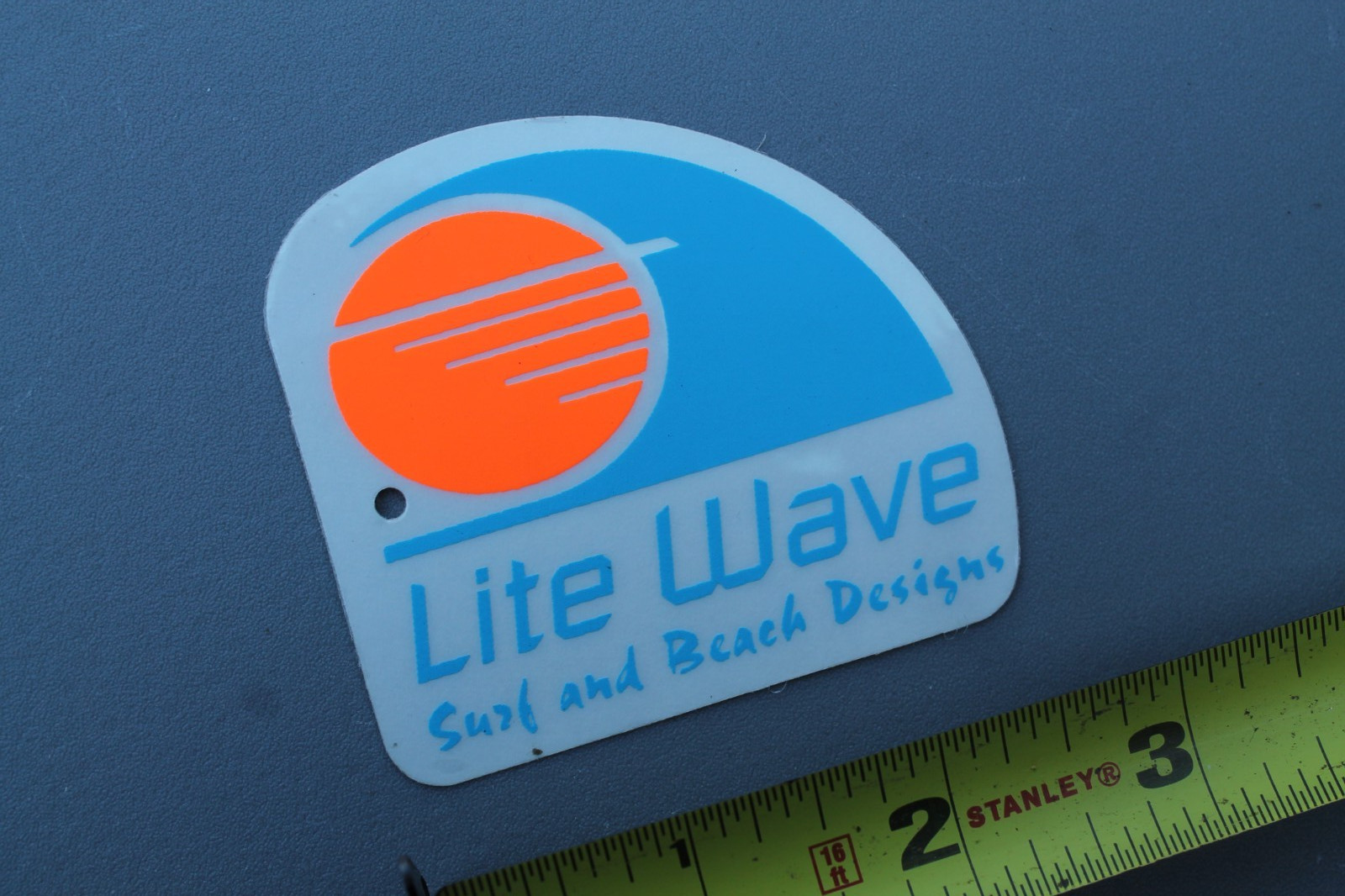 Lite Wave Surfboards Clear Neon Blue Orange OG 80’s V71A Vintage Surfing STICKER