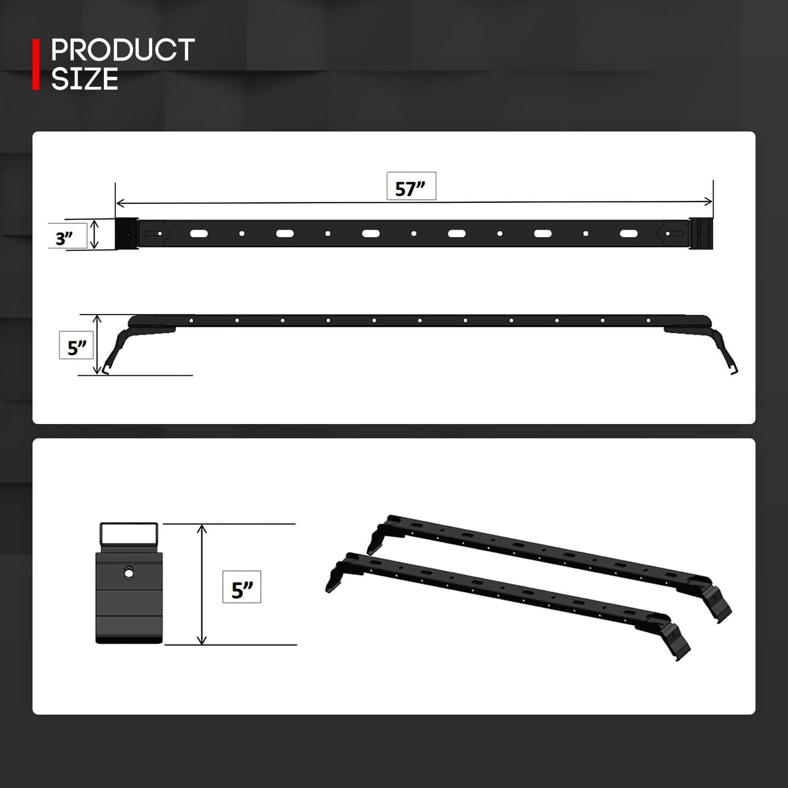 Steel Maximum Load 300 lbs Roof Rack Bars Kayak Cargo Carriers Crossbar roof …