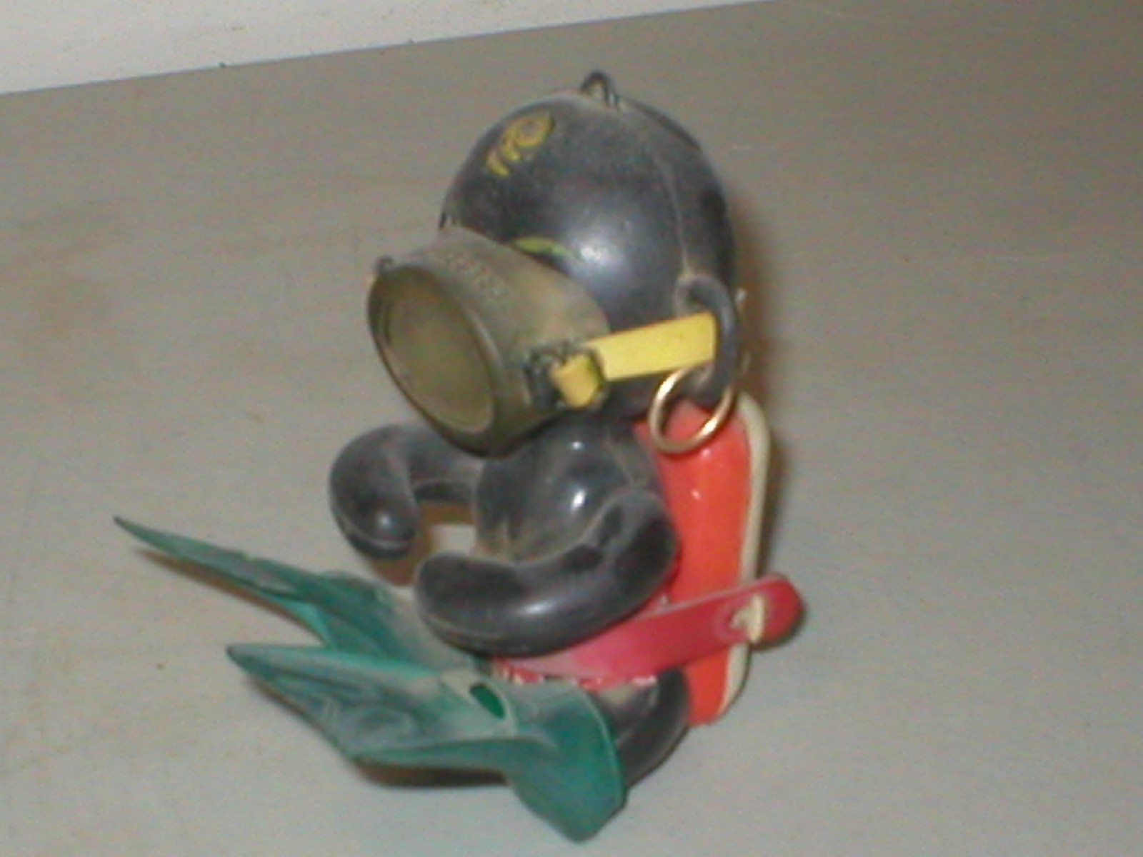 Vintage 60s Cressi Rondine Scuba Diver Mascot plastic & rubber Made in Italy