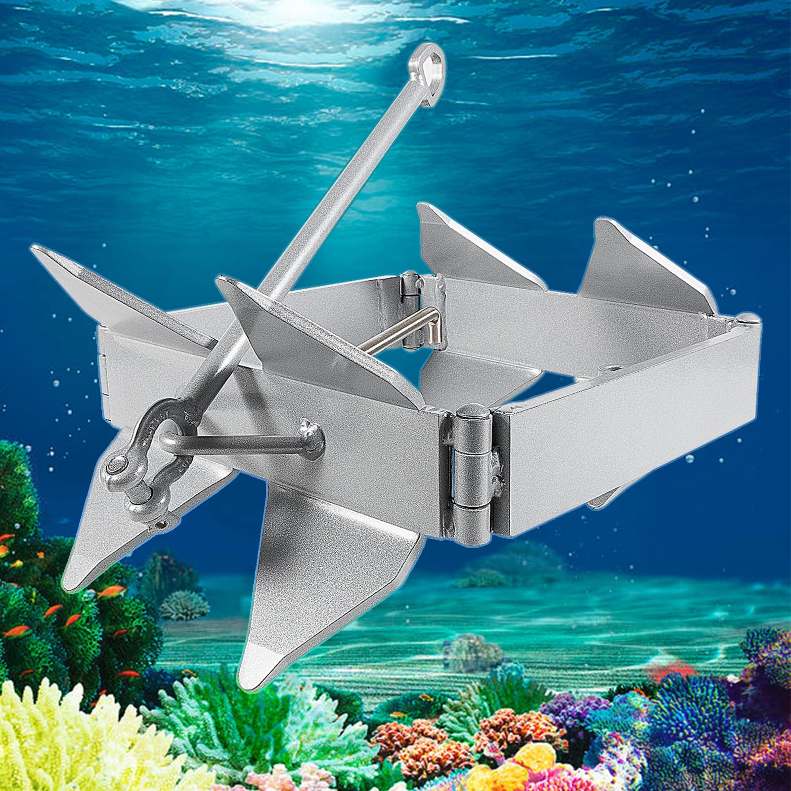 Box Fold Hold Anchor for Boats 18-30 Feet – 20 lb, High Strength Galvanized S…