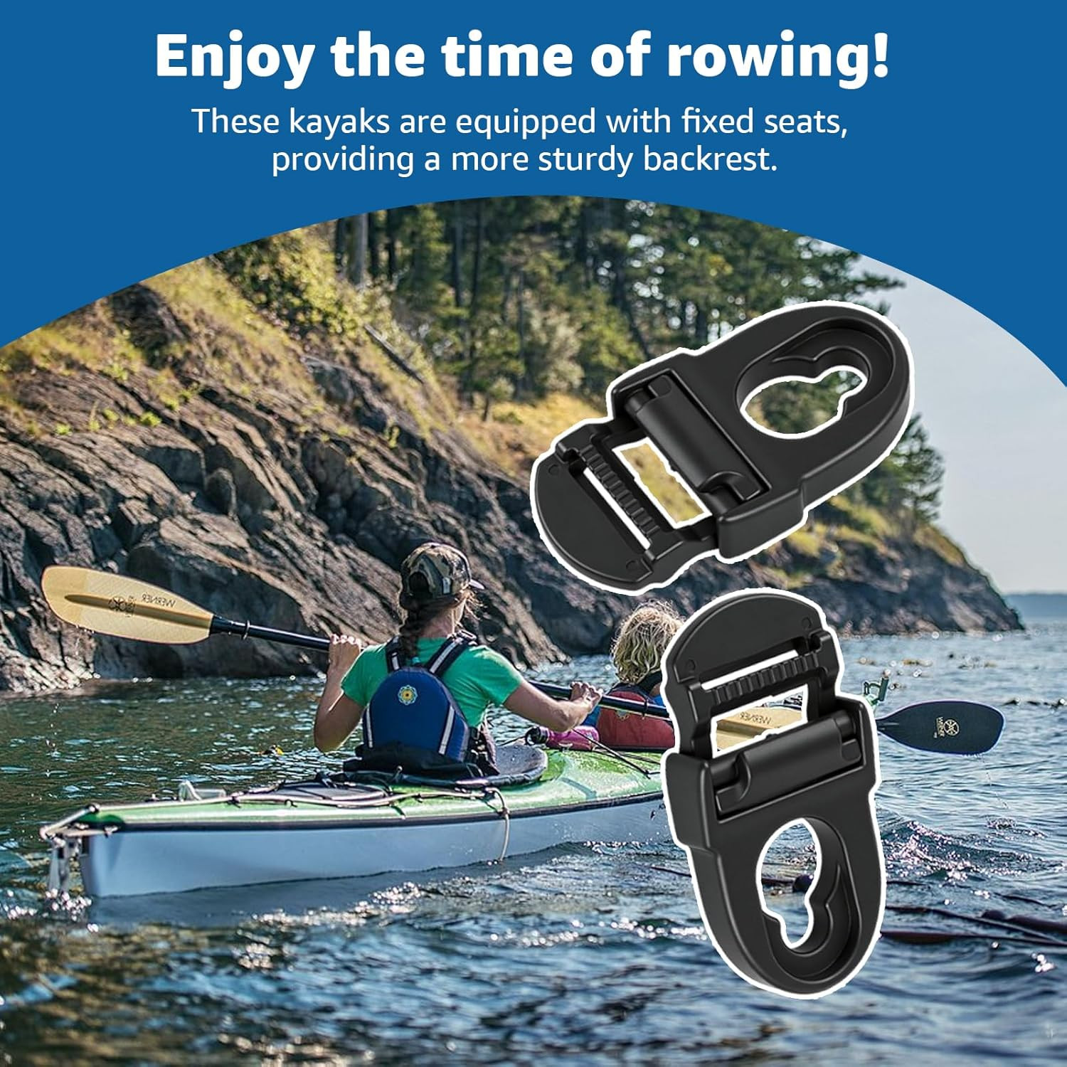 Kayak Seat Repair Kit Compatible with Lifetime Emotion Seat Contain Seat Clips