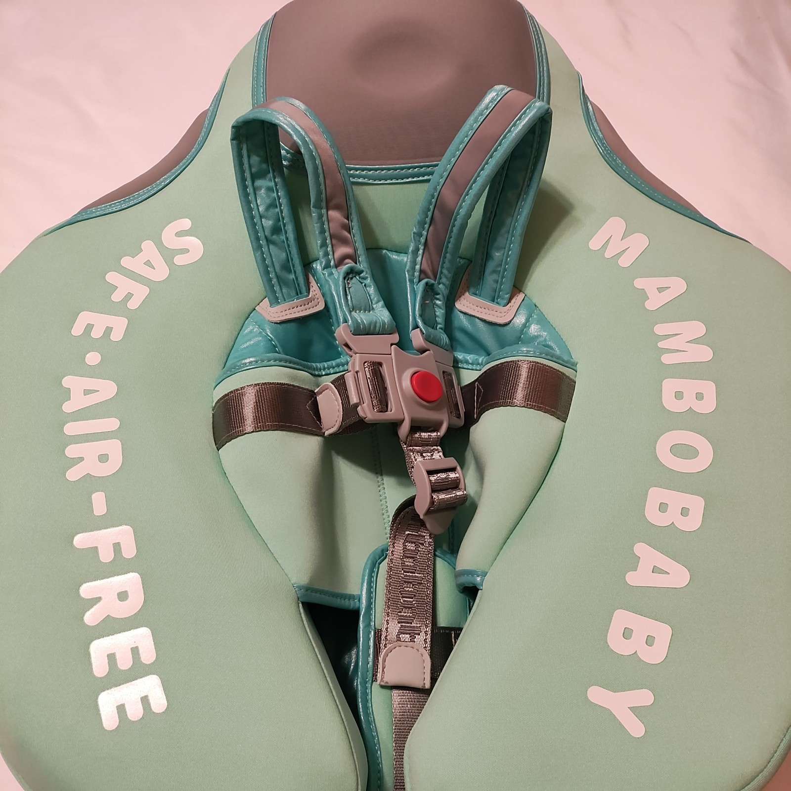 Mambobaby Floatation Baby Float Air Free for pools, safe air free, green.