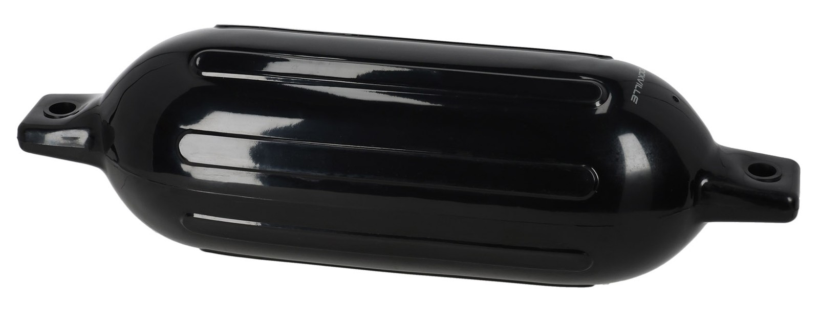 (2) Rockville FEN165-BLACK 6.5″x23″ Boat Fenders + 10 Foot Line Marine Bumpers