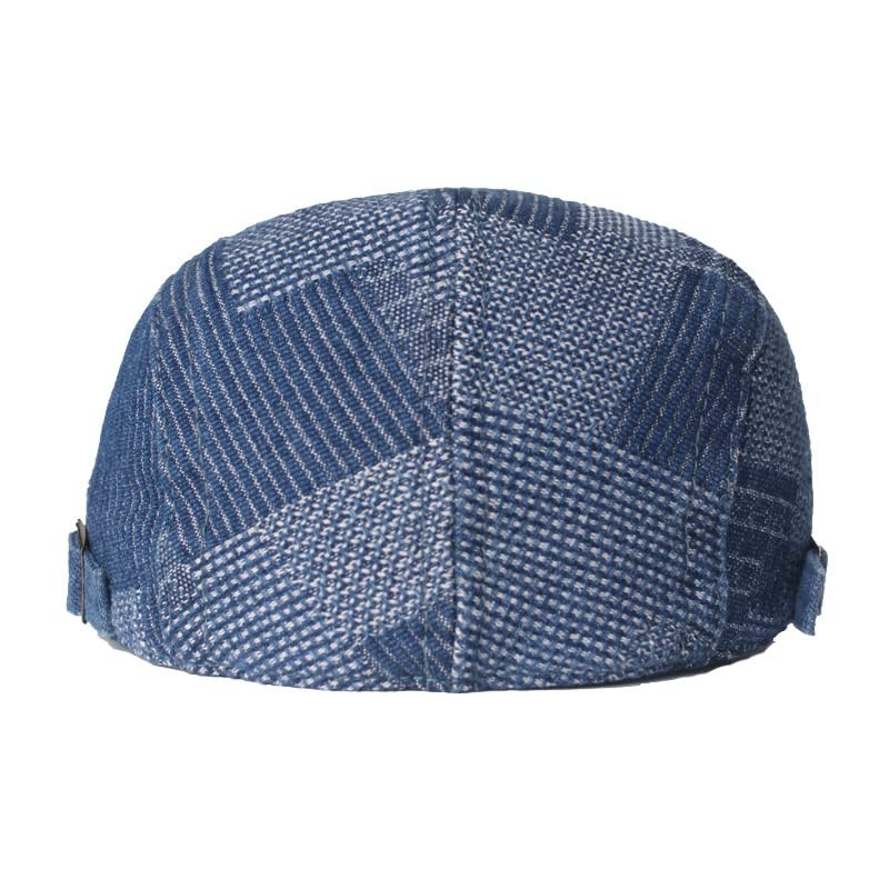 Unisex Denim Newsboy Hats Flat Ivy Gatsby Cabbie Driving One Size Retro Blue